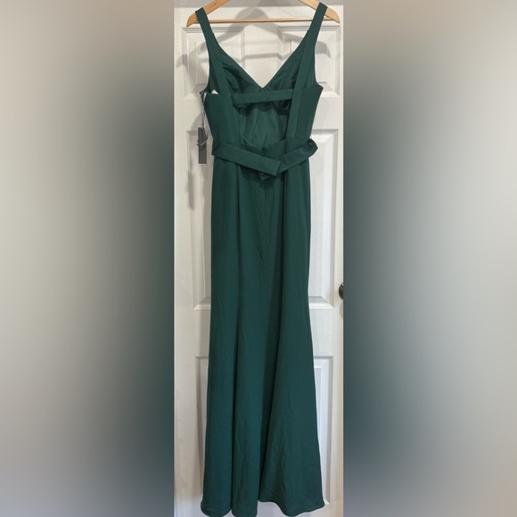 David's Bridal Deep Green Maxi Dress - Picture 9 of 12